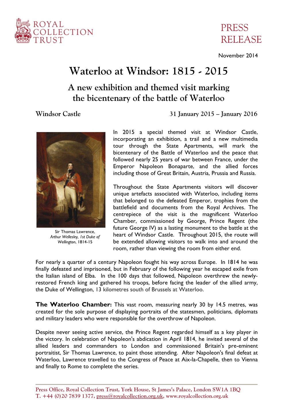 Waterloo at Windsor: 1815 - 2015