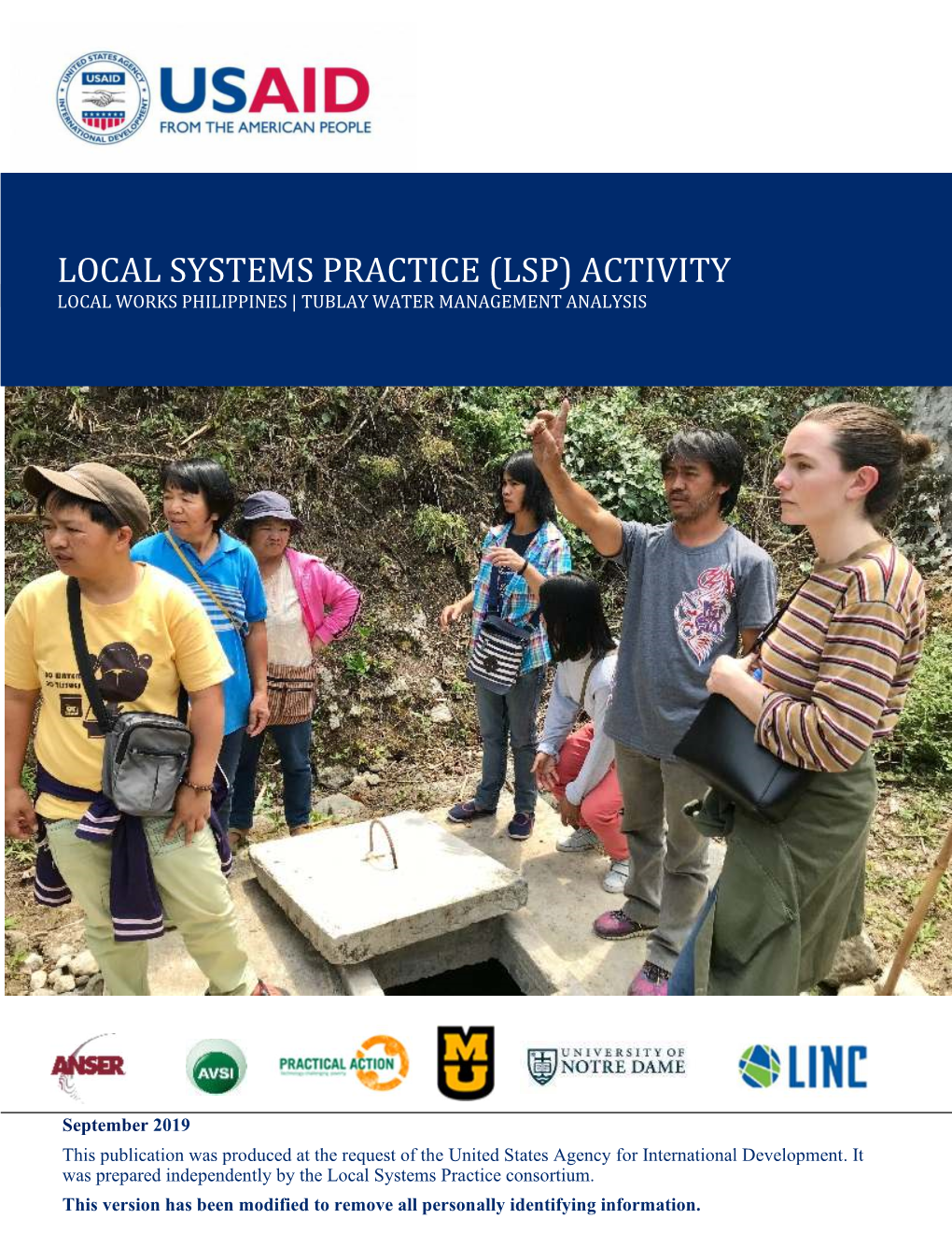 Lsp) Activity Local Works Philippines | Tublay Water Management Analysis