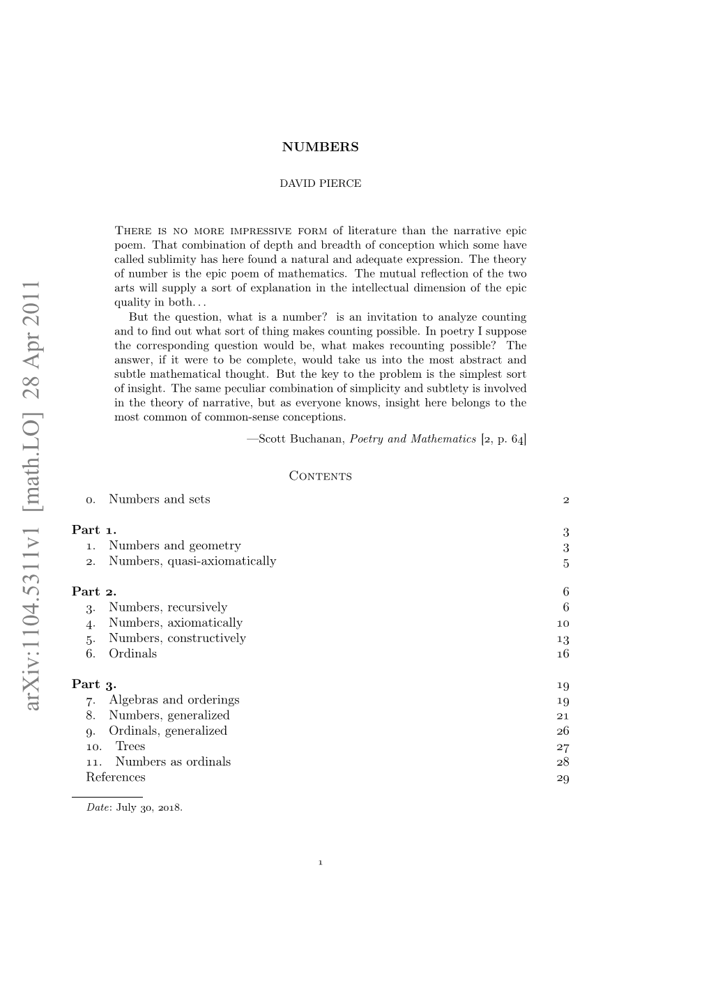 Arxiv:1104.5311V1 [Math.LO] 28 Apr 2011 At