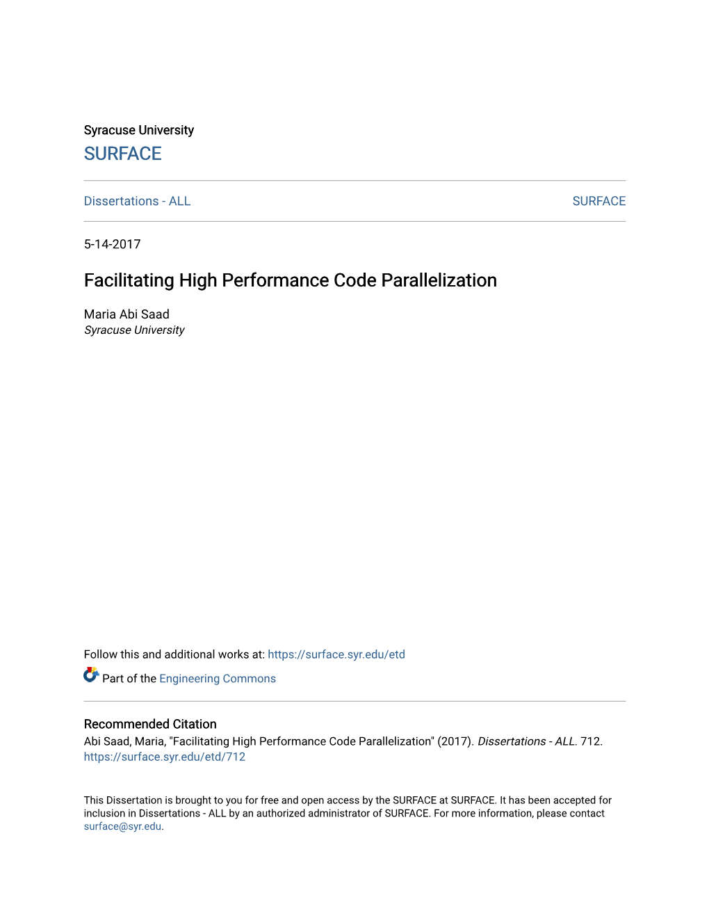 Facilitating High Performance Code Parallelization