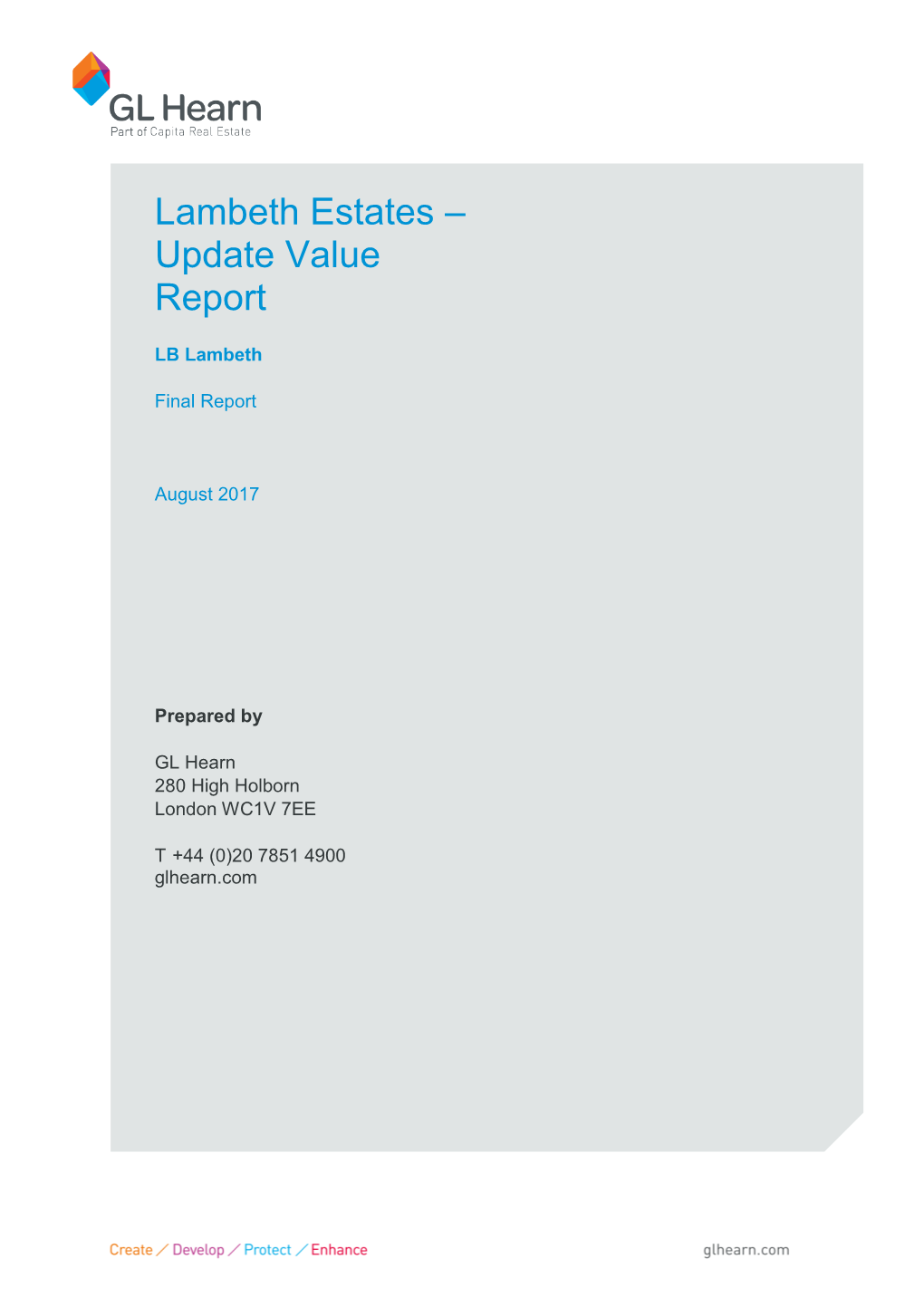 Lambeth Estates – Update Value Report