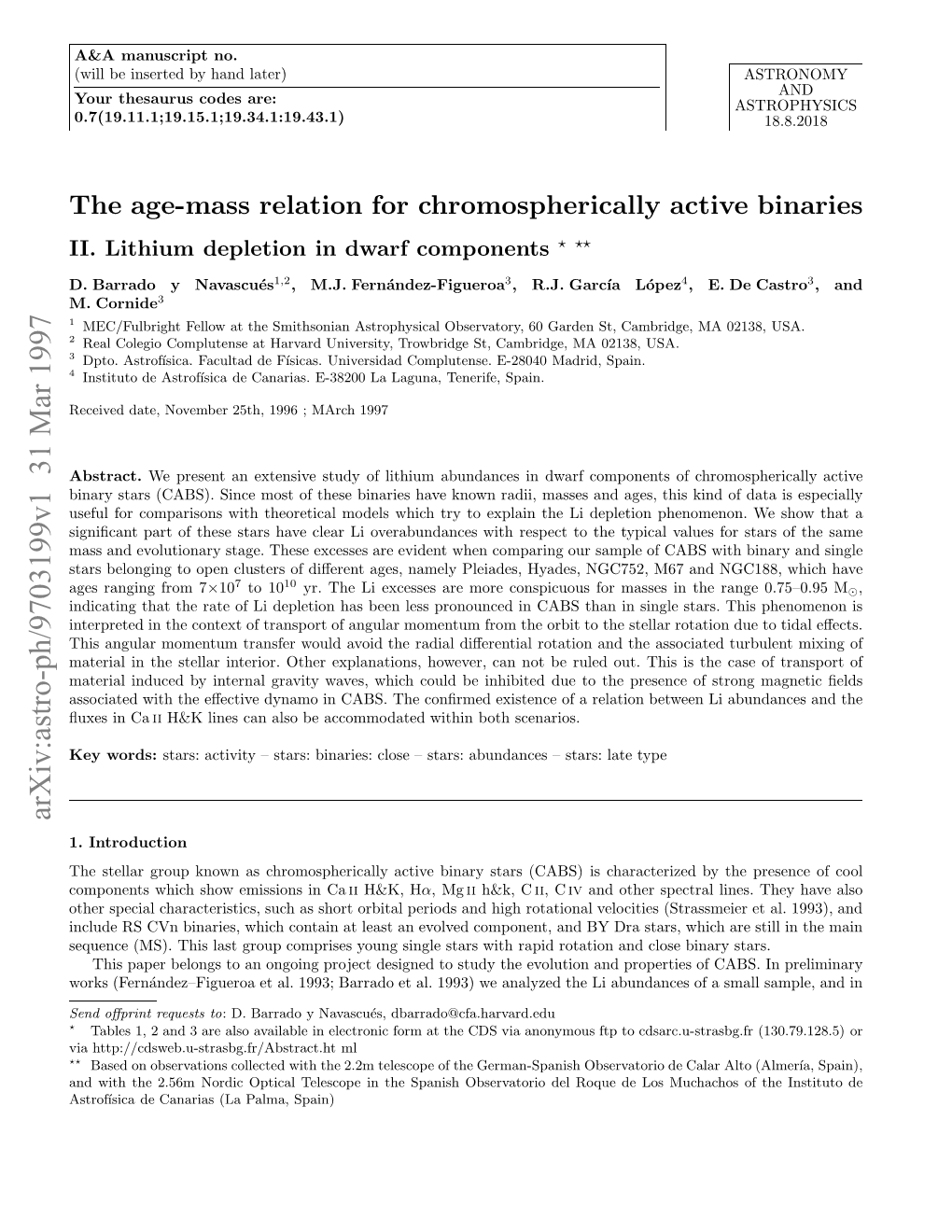The Age-Mass Relation for Chromospherically Active Binaries
