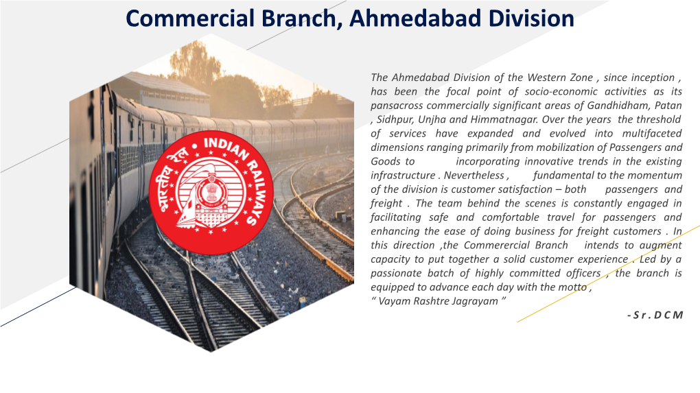 Commercial Branch, Ahmedabad Division