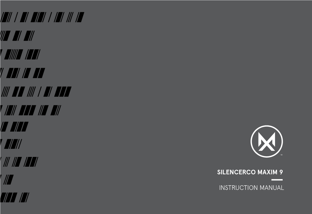 Silencerco Maxim 9 Instruction Manual