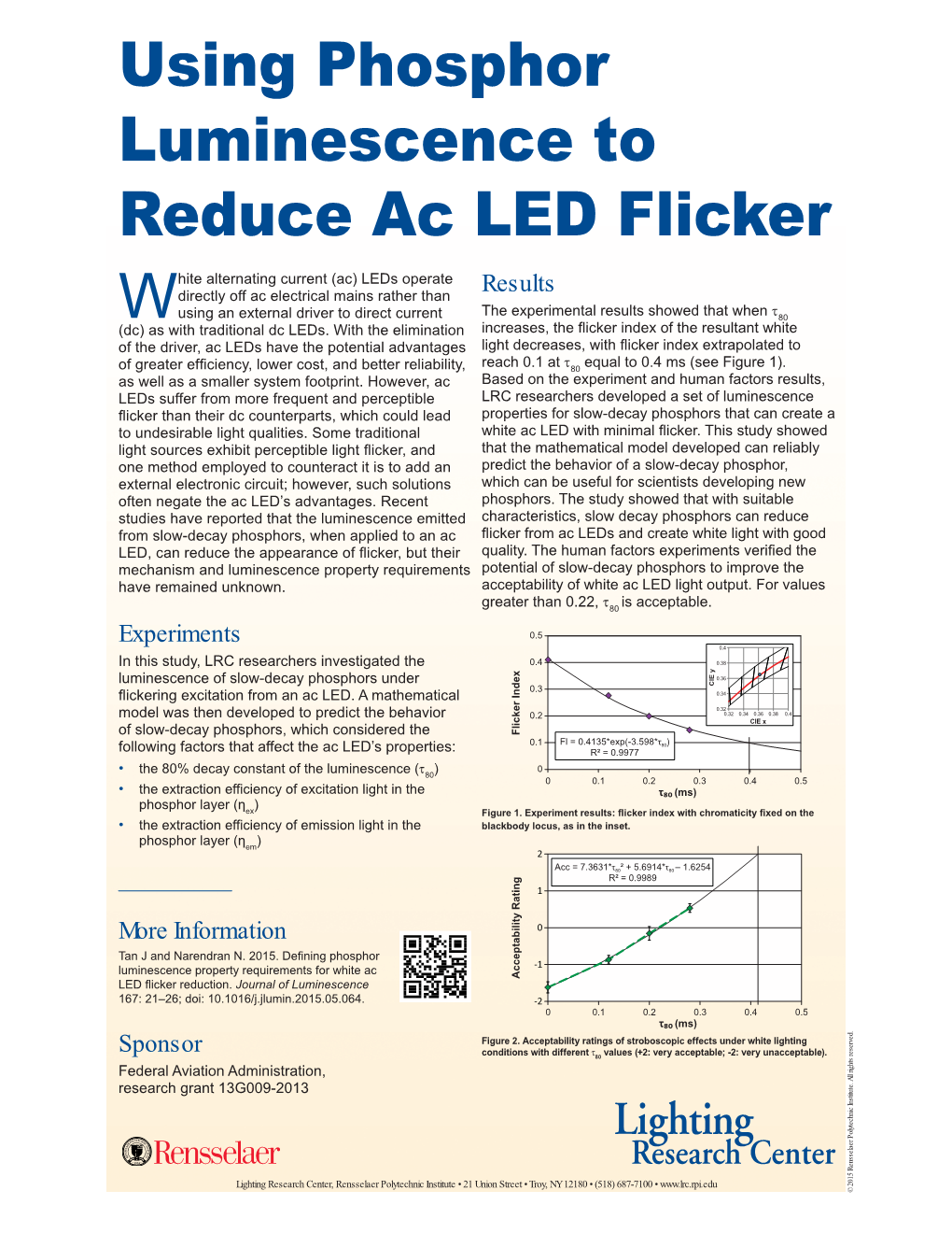 Using Phosphor Luminescence to Reduce Ac LED Flicker