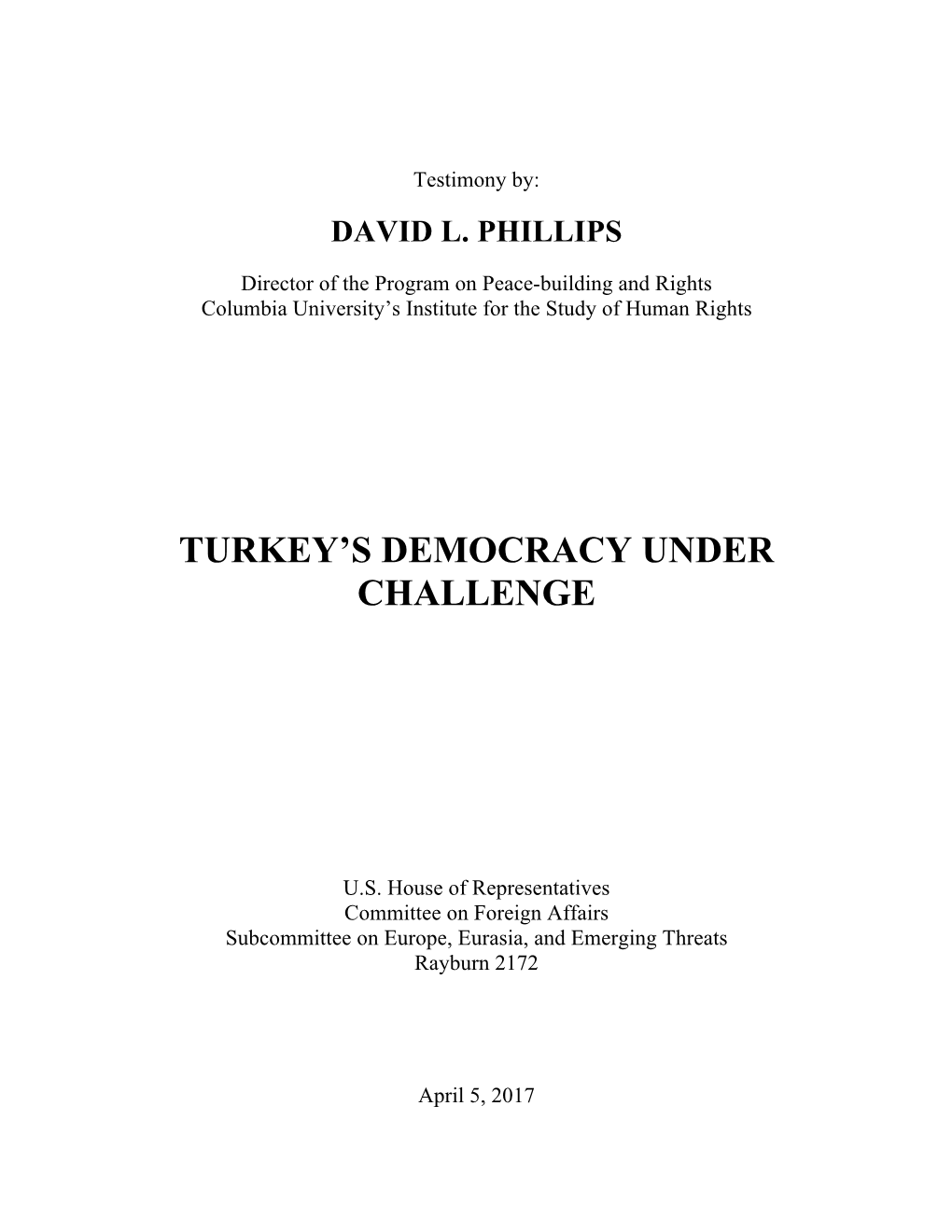 Turkey's Democracy Under Challenge