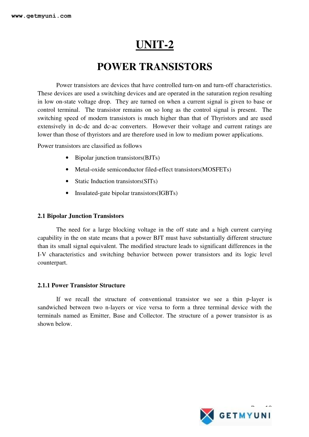 Power Transistors