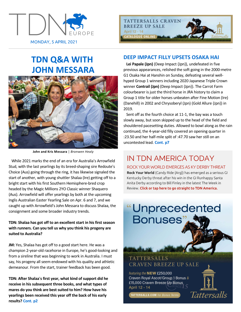 Tdn Q&A with John Messara