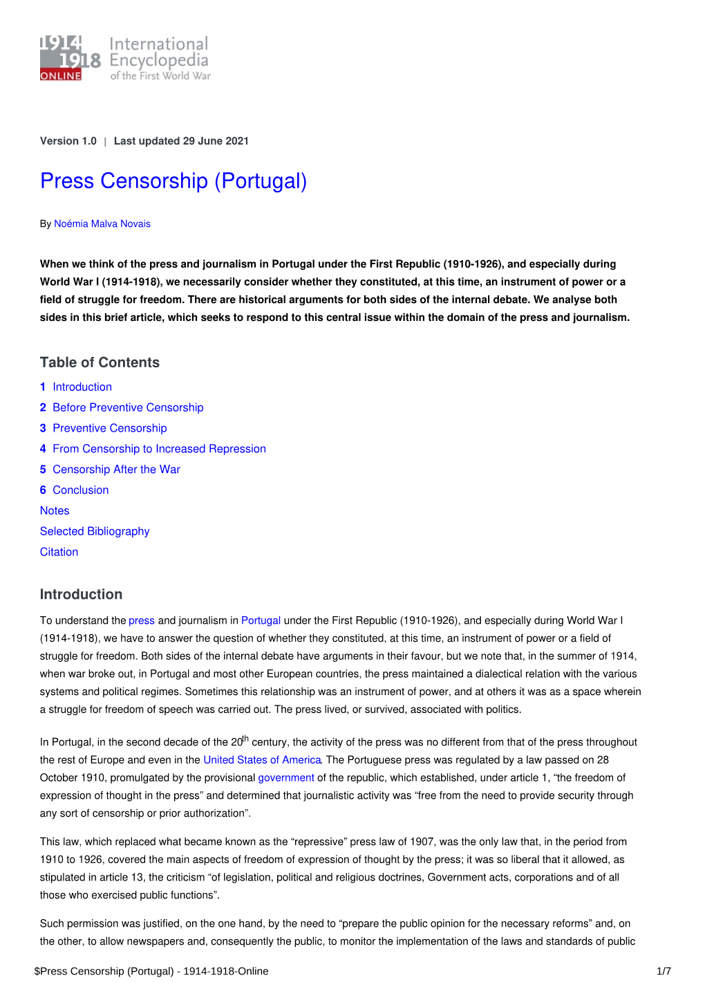 Press Censorship (Portugal) | International Encyclopedia of The