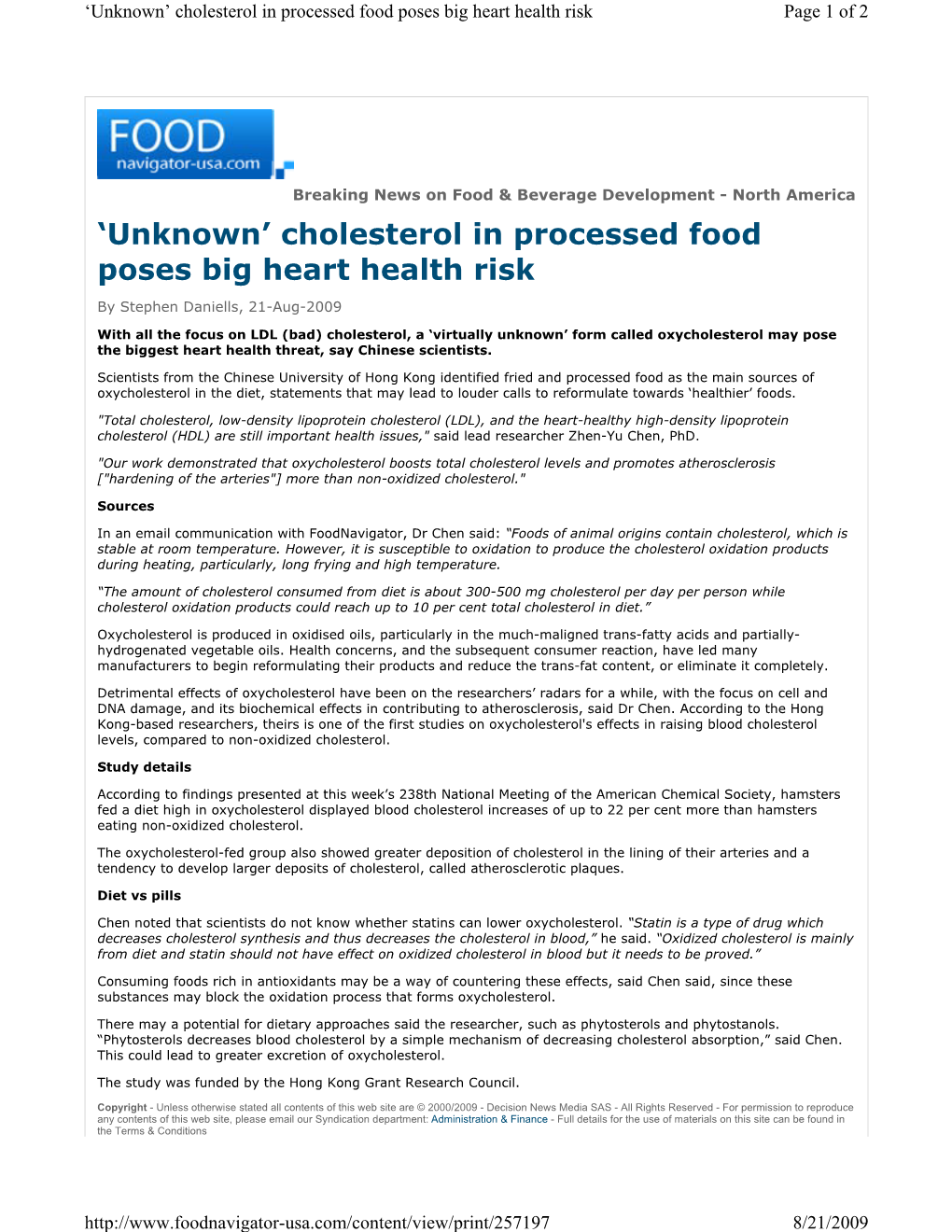 Unknown Cholesterol Especially Hard on Heart