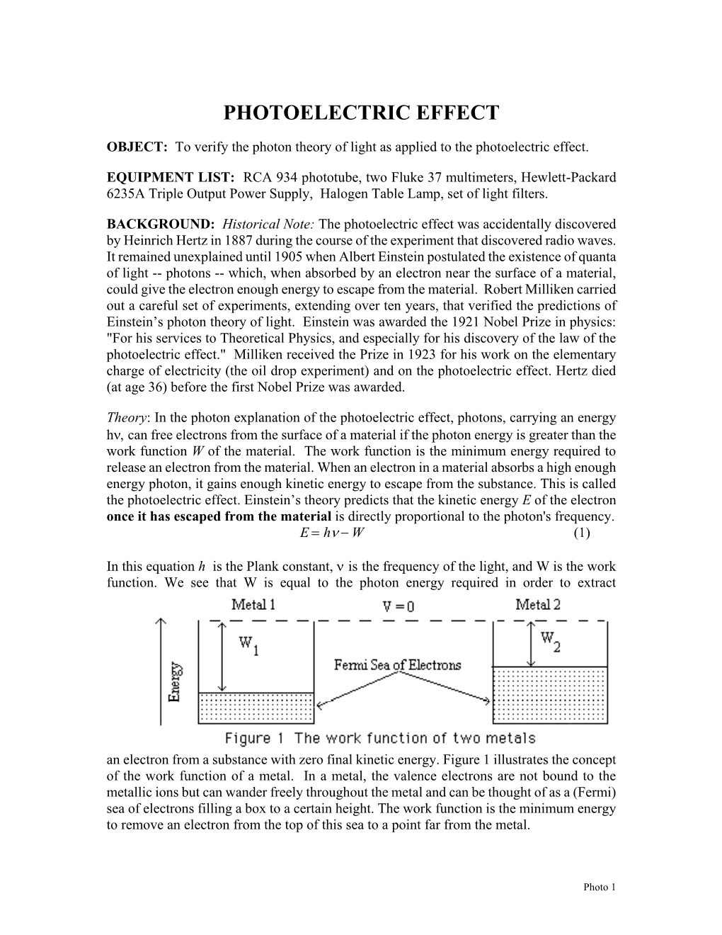 Photoelectric Effect