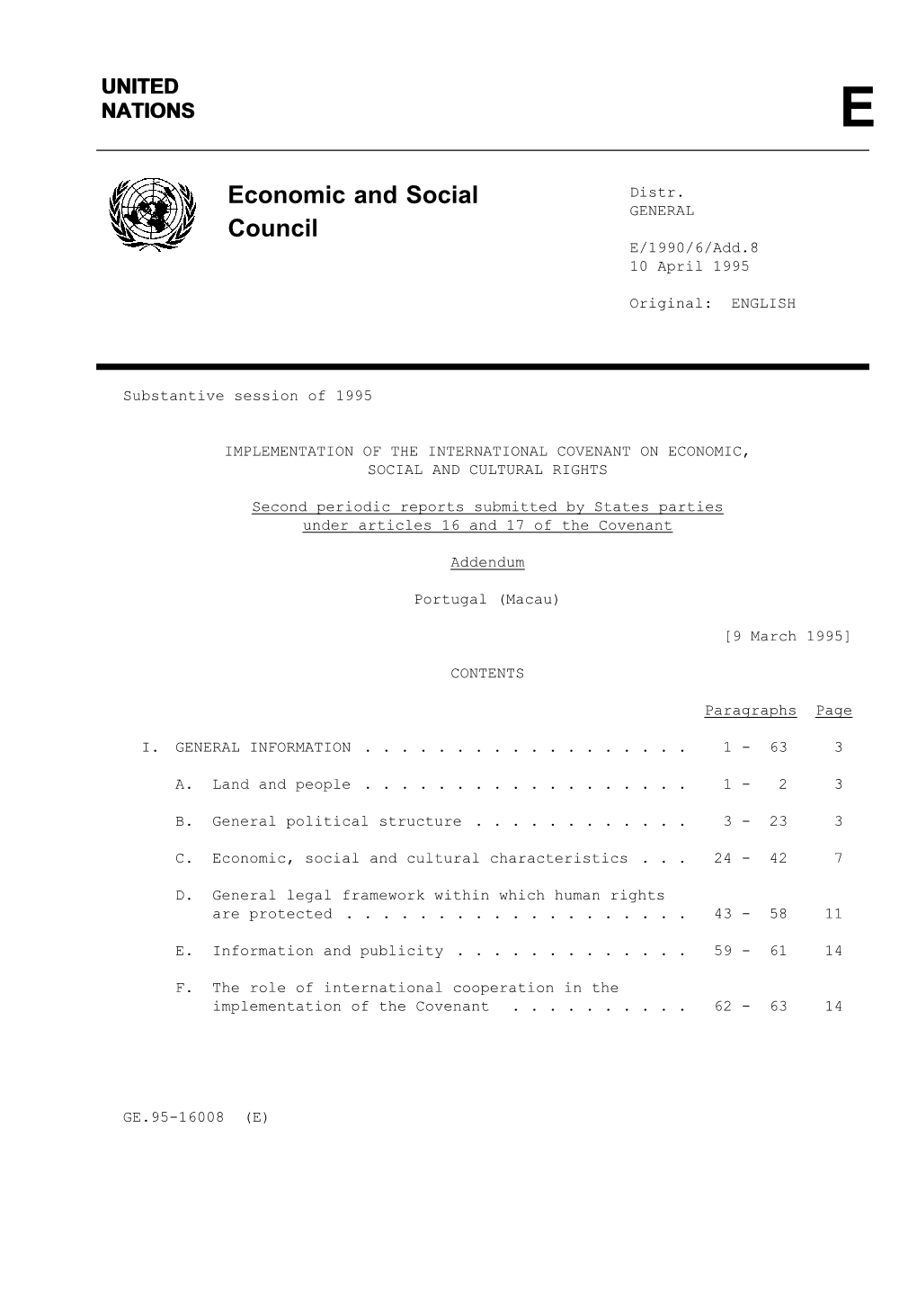 Economic and Social Council