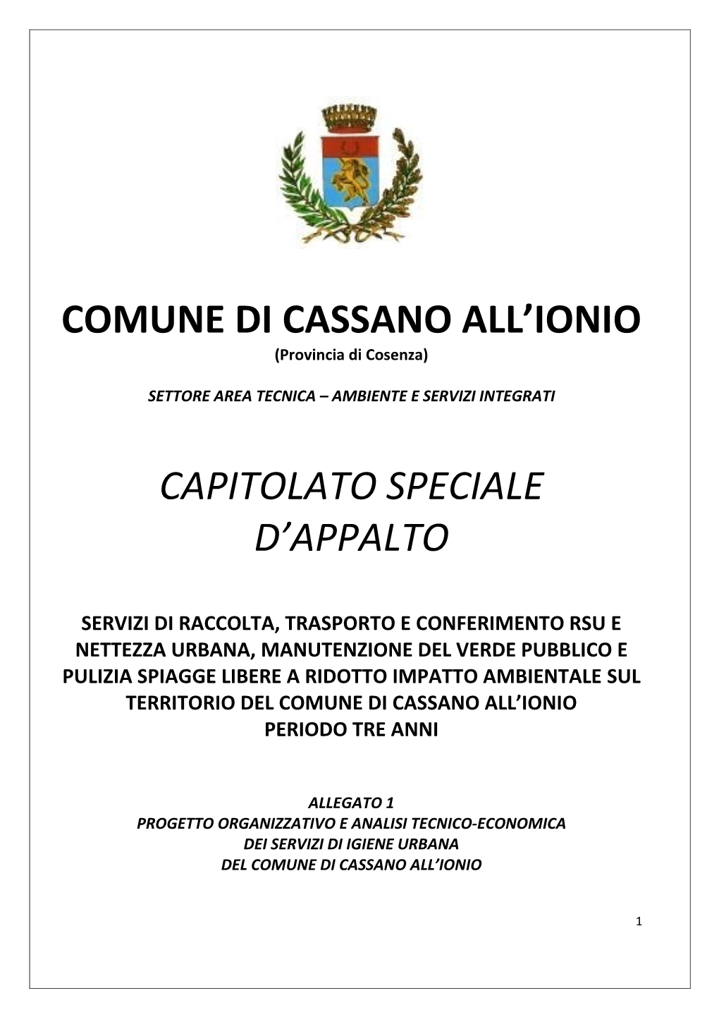 Comune Di CASSANO ALL'ionio