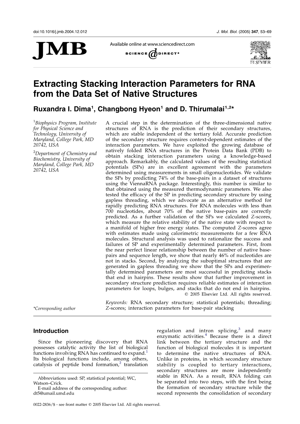 Extracting Stacking Interaction Parameters for RNA from the Data Set of Native Structures