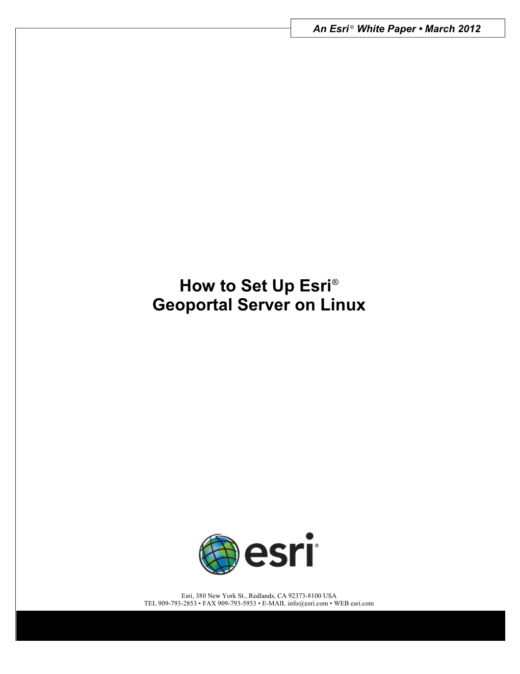 How to Set up Esri Geoportal Server on Linux