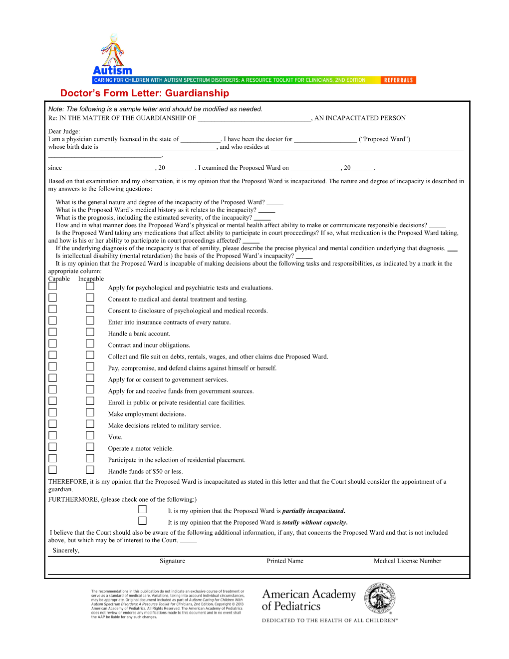 Letter #2: Intense Behavioral Interventions