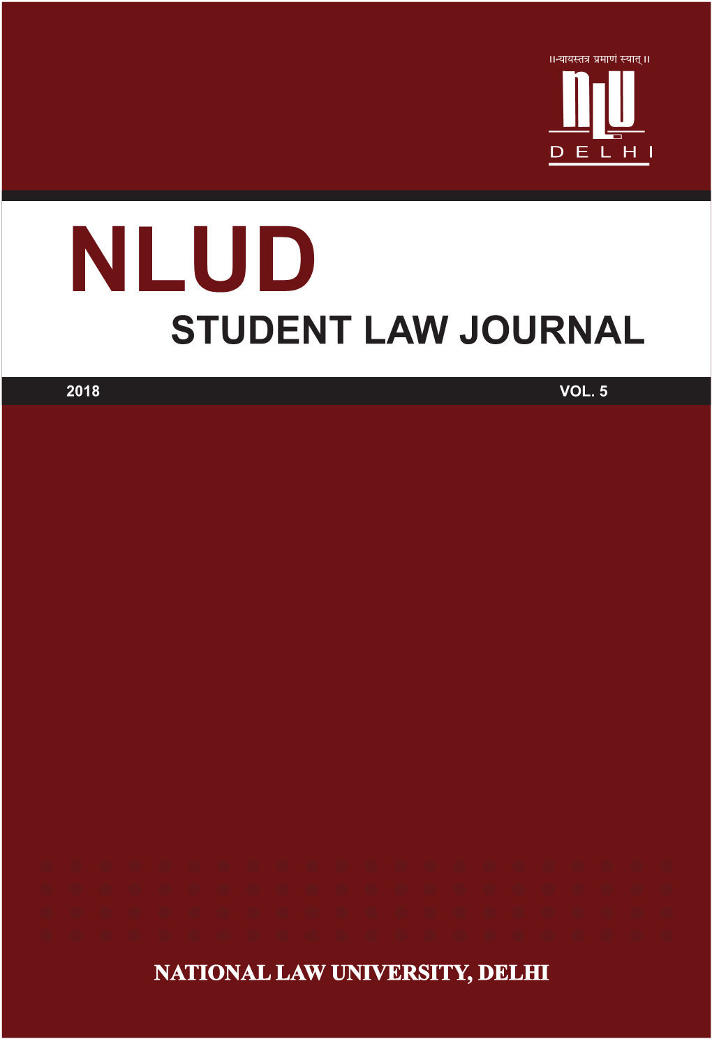 NLUD Student Law Journal (2018)