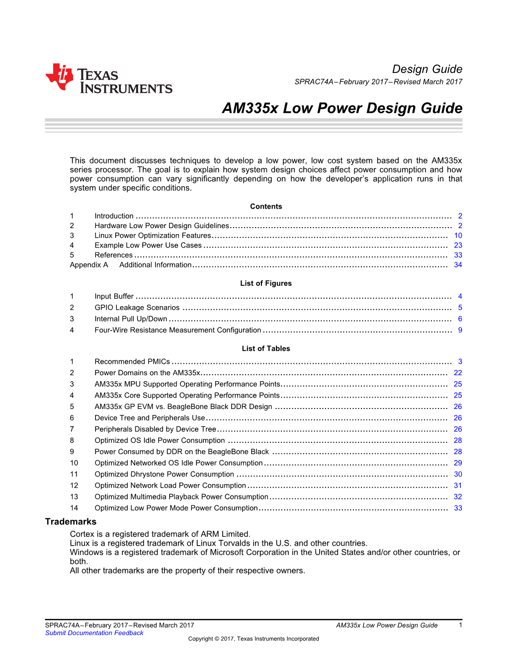 Am335x Low Power Design Guide