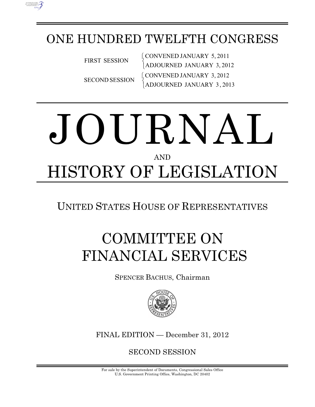 History of Legislation