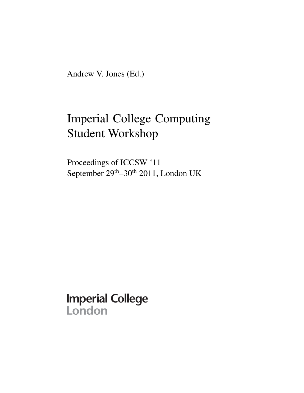 Imperial College Computing Student Workshop