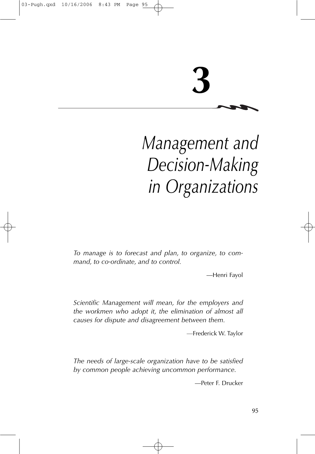 Management and Decision-Making in Organizations