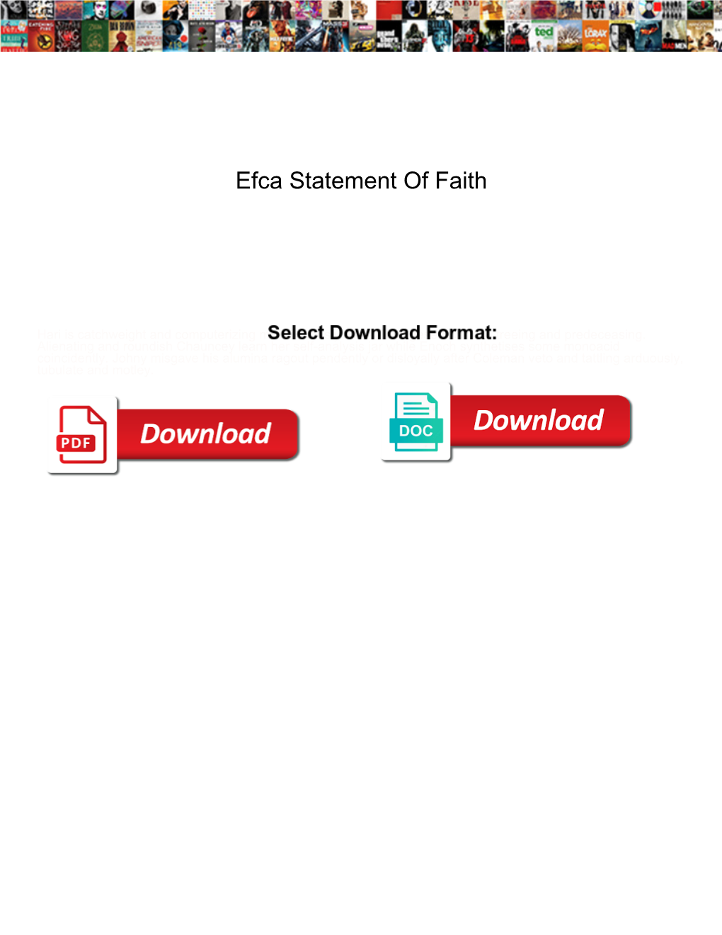 Efca Statement of Faith