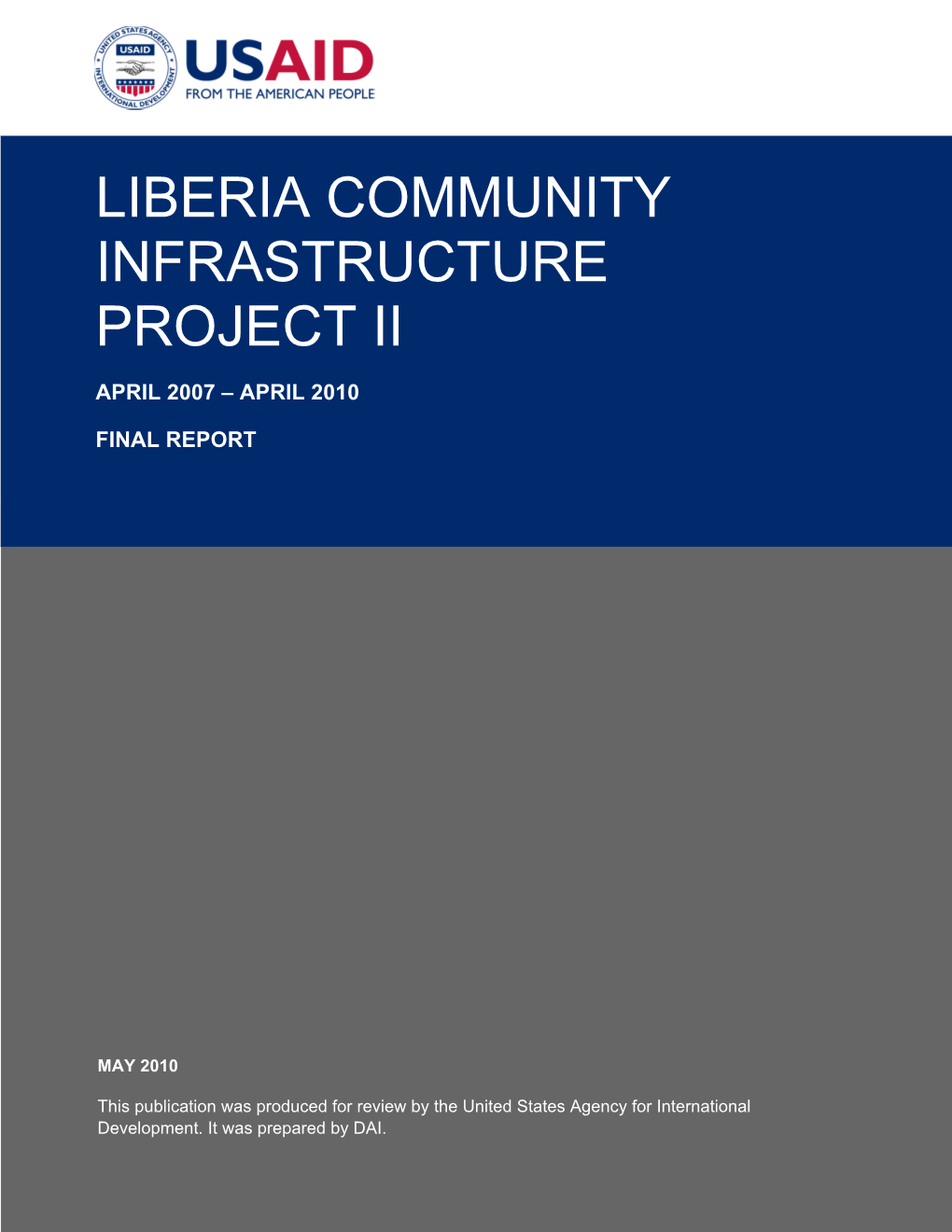 Liberia Community Infrastructure Project Ii