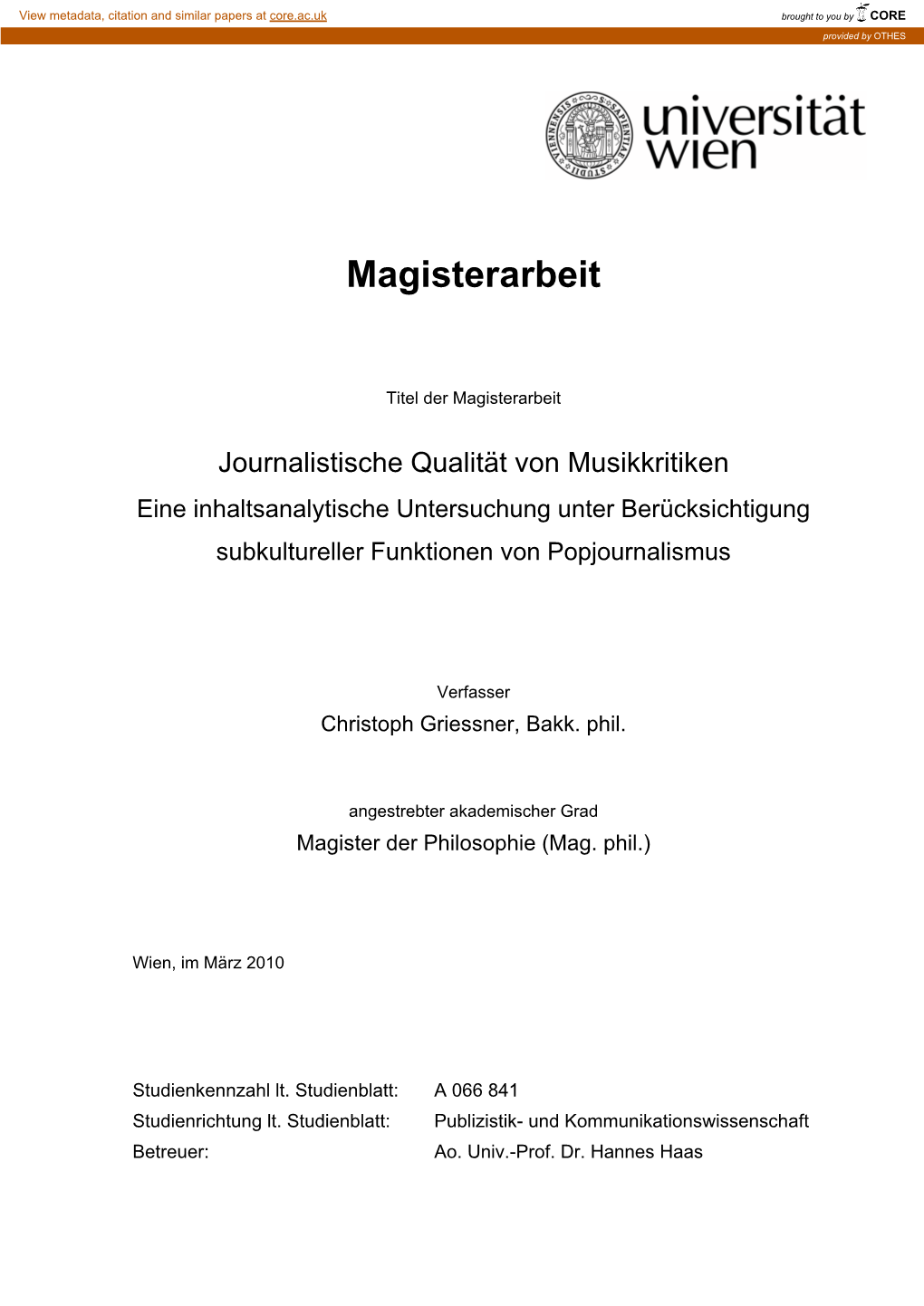 Musikkritiken Eine Inhaltsanalytische Untersuchung Unter Berücksichtigung Subkultureller Funktionen Von Popjournalismus