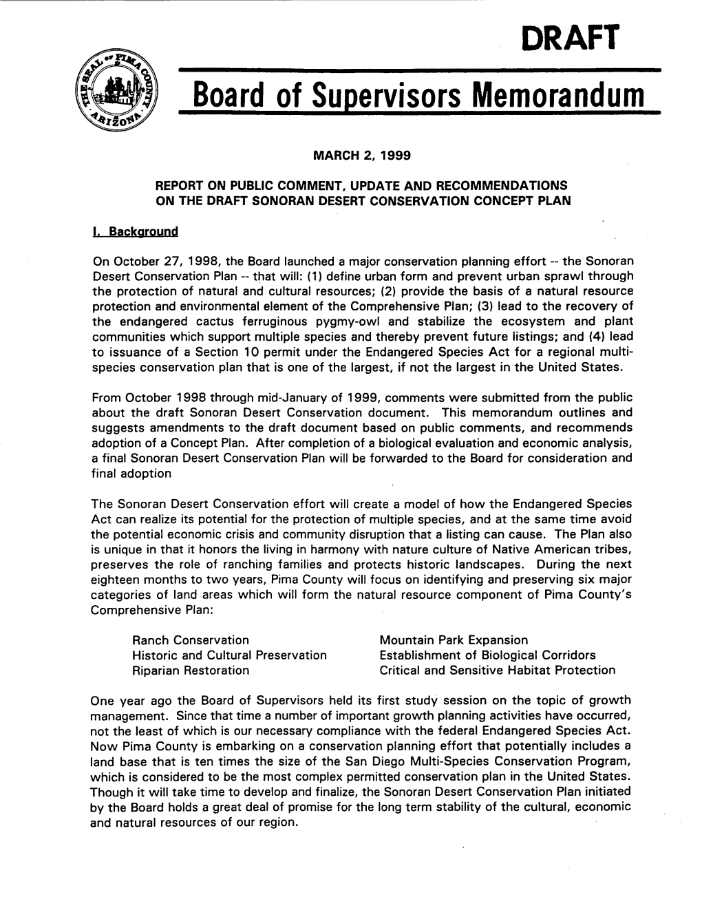 DRAFT Board of Supervisors Memorandum