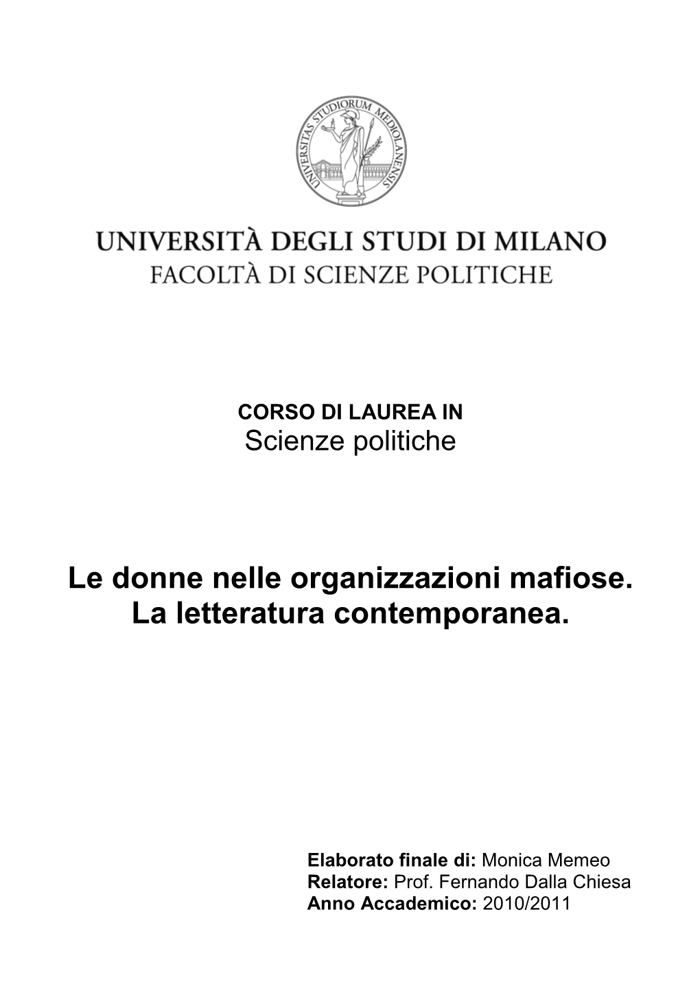 Le Donne Nelle Organizzazioni Mafiose