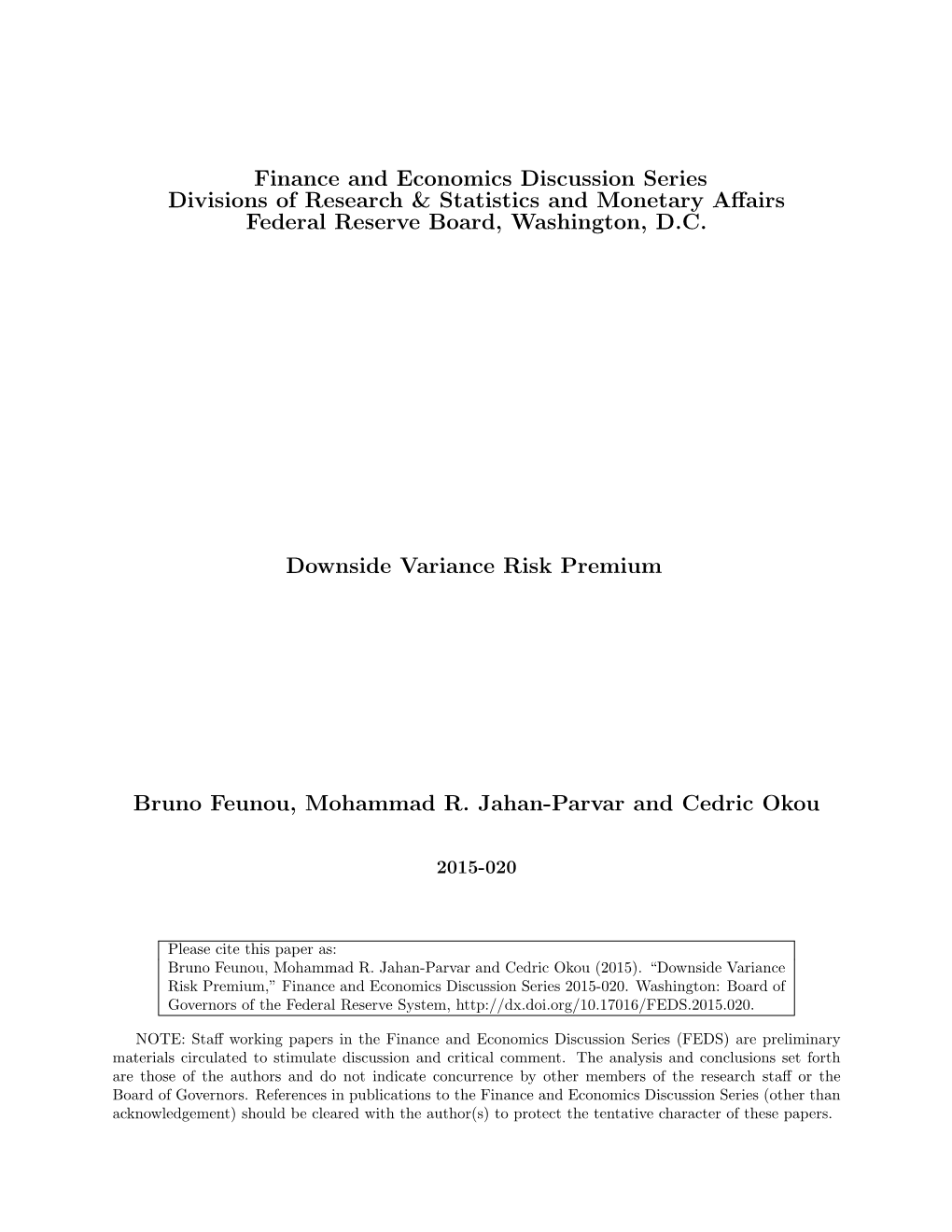 Downside Variance Risk Premium