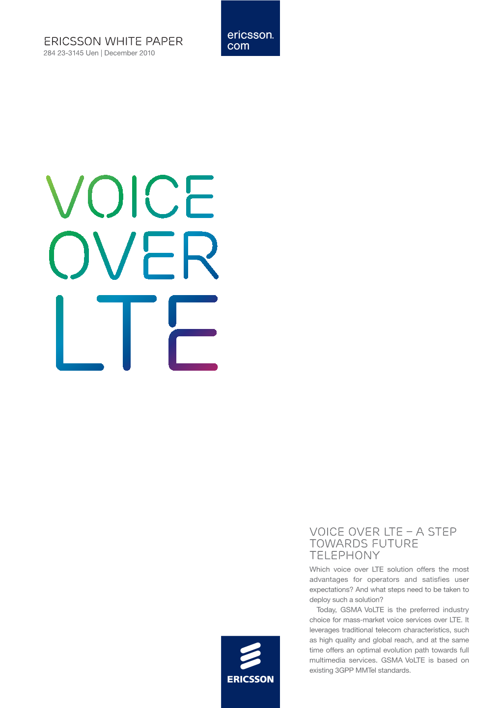 Voice Over LTE