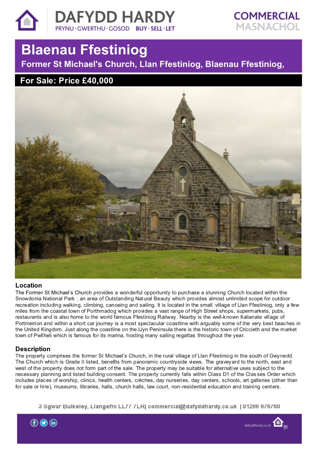 Blaenau Ffestiniog Former St Michael's Church, Llan Ffestiniog, Blaenau Ffestiniog