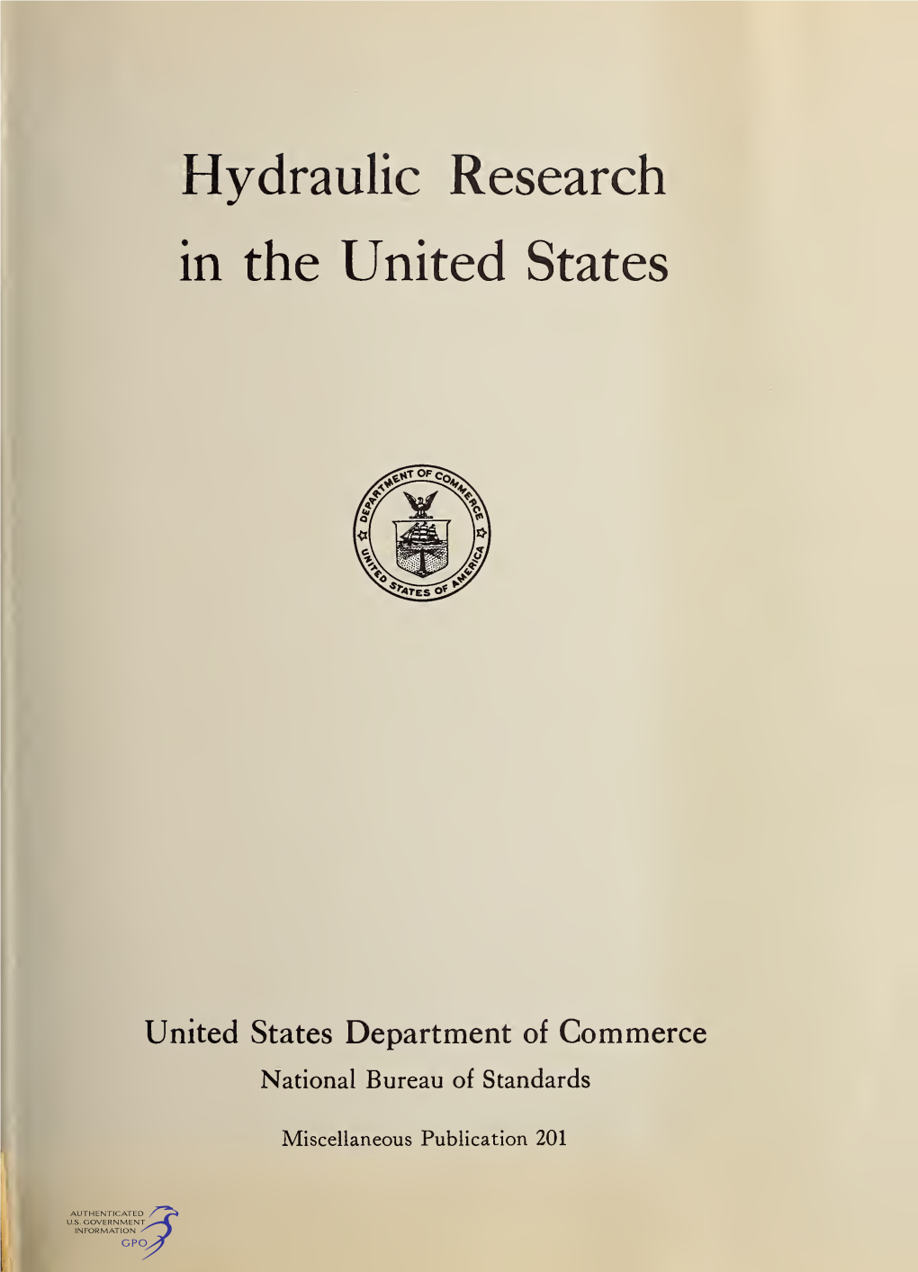 Hydraulic Research in the United States