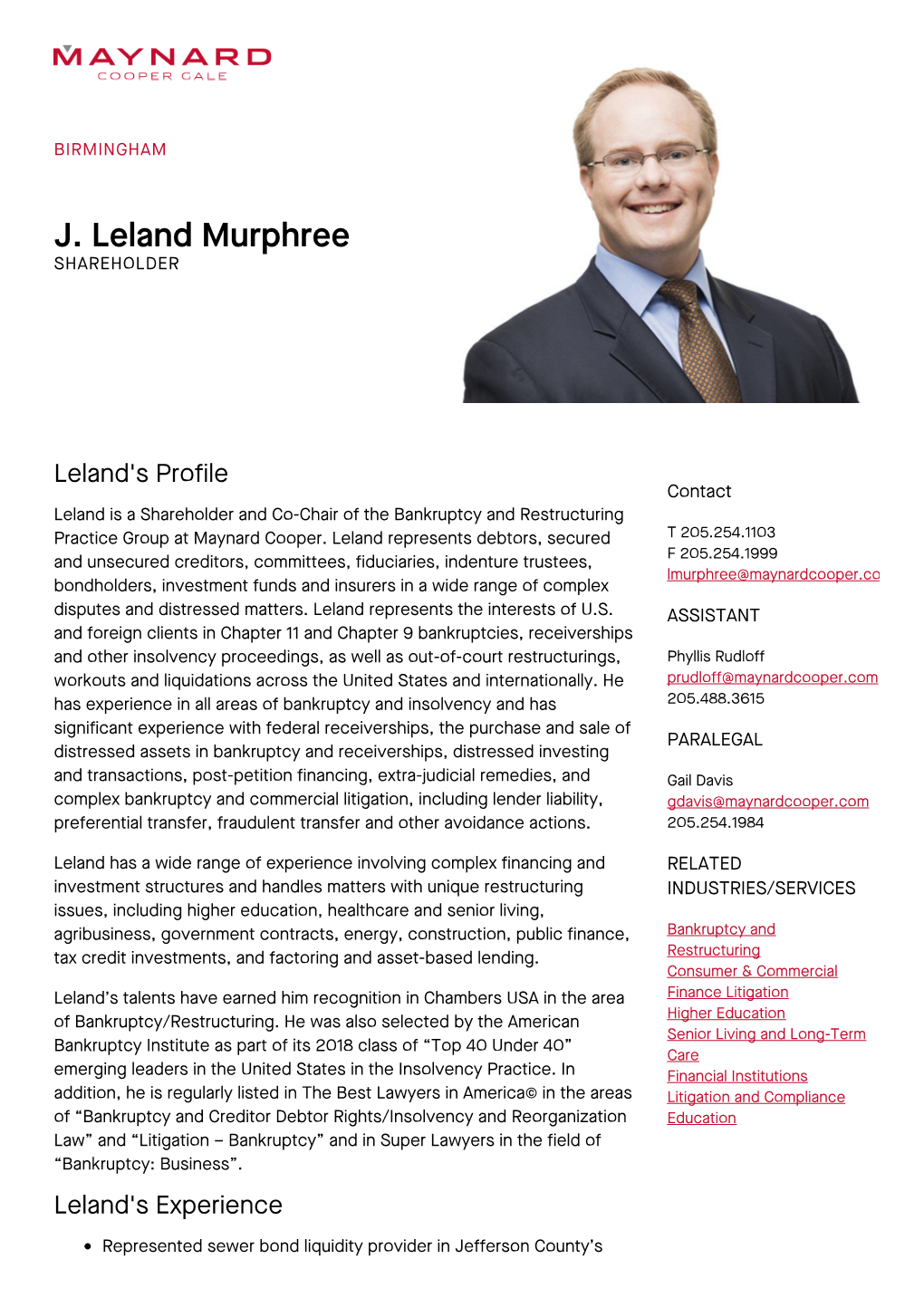 J. Leland Murphree SHAREHOLDER