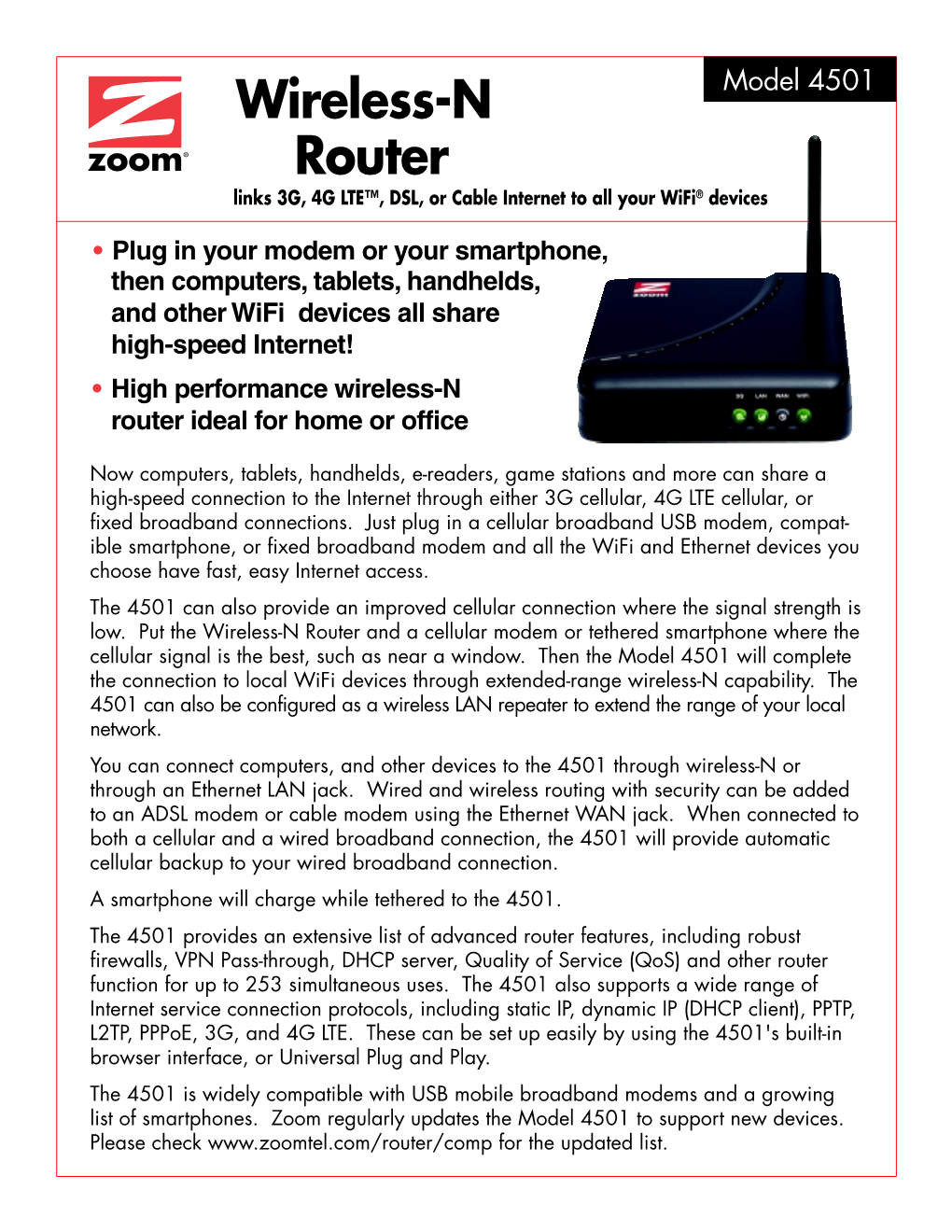 Wireless-N Router Ideal for Home Or Office