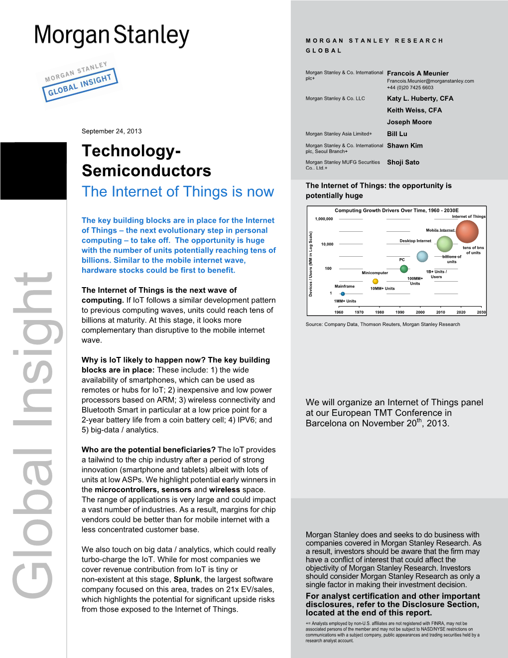 Semiconductors: the Internet of Things Is