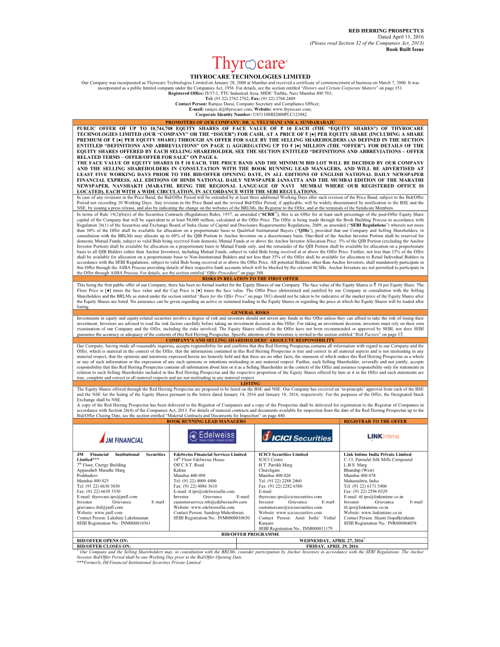 Thyrocare Technologies Limited