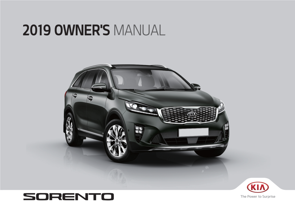 2019 Kia Sorento Owner's Manual