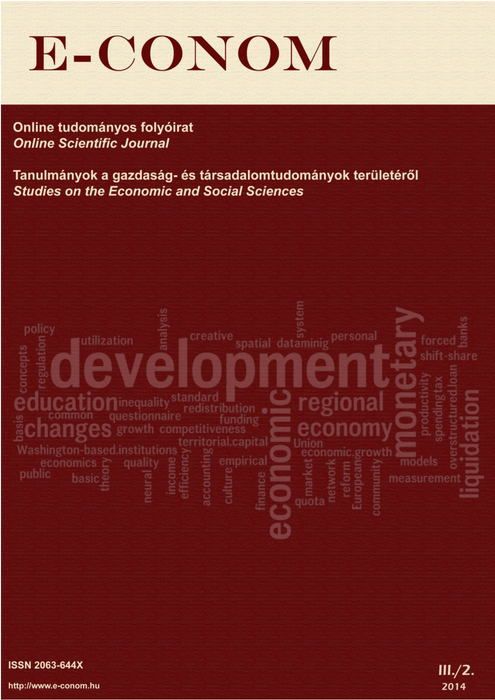 E-CONOM Online Tudományos Folyóirat I Online Scientific Journal