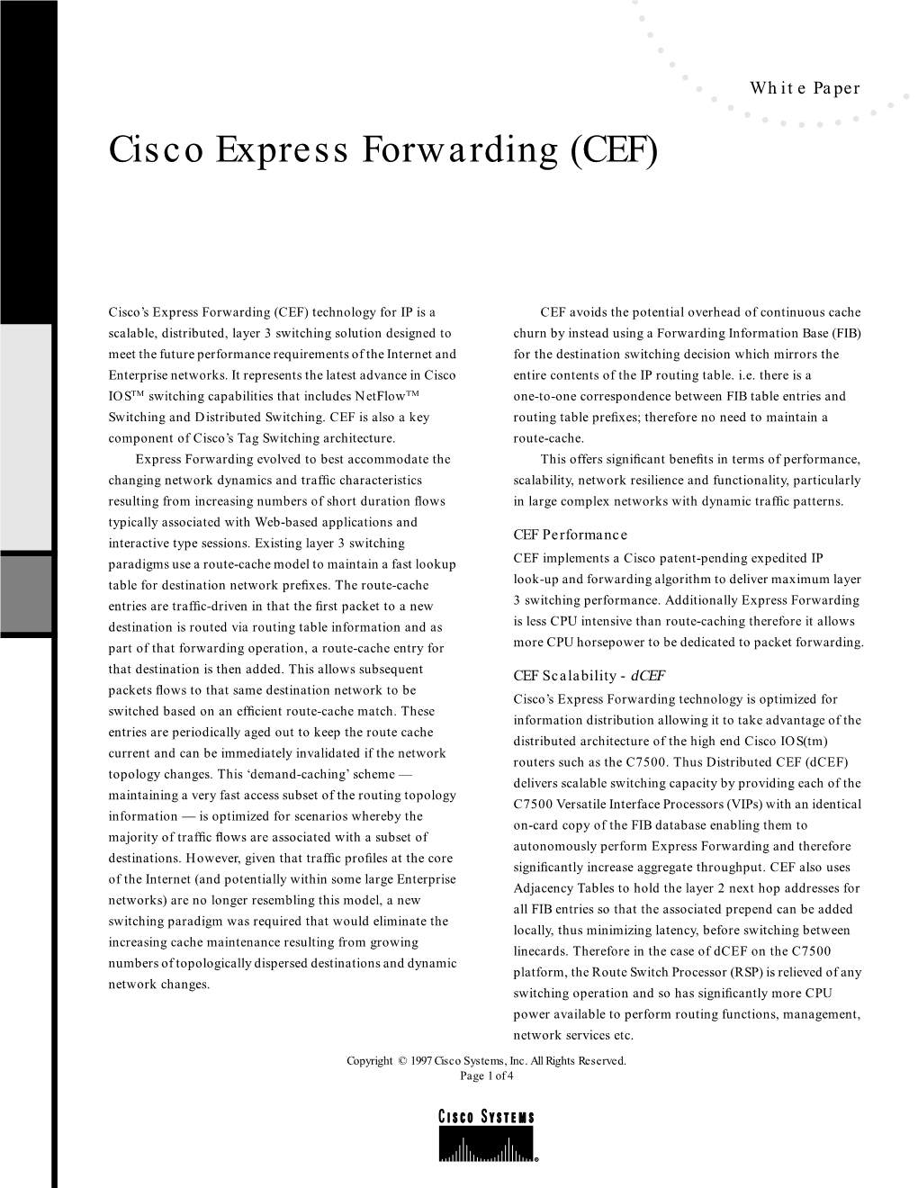 Cisco Express Forwarding (CEF)