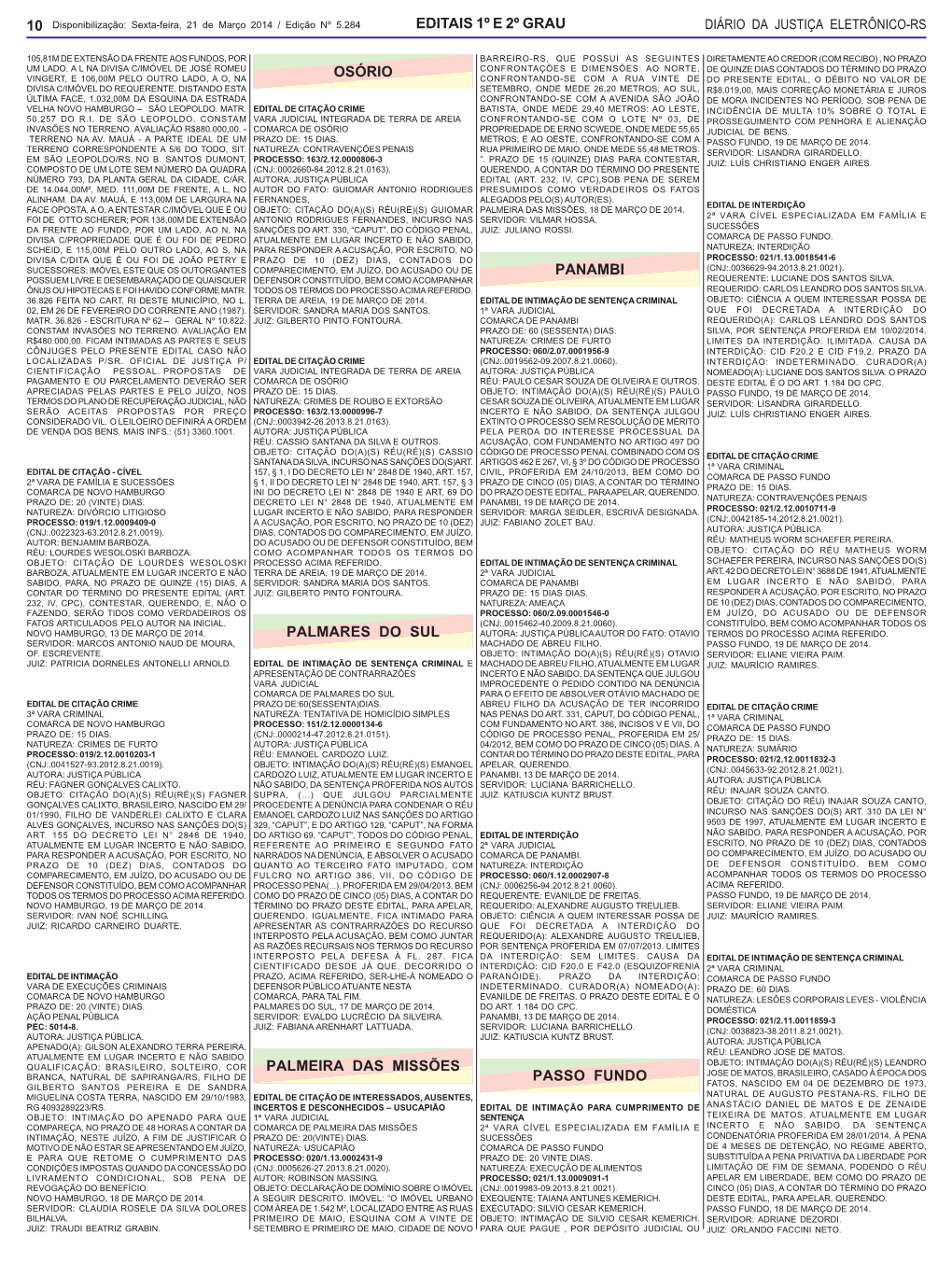 10 Editais 1º E 2º Grau Osório Palmares Do Sul Palmeira