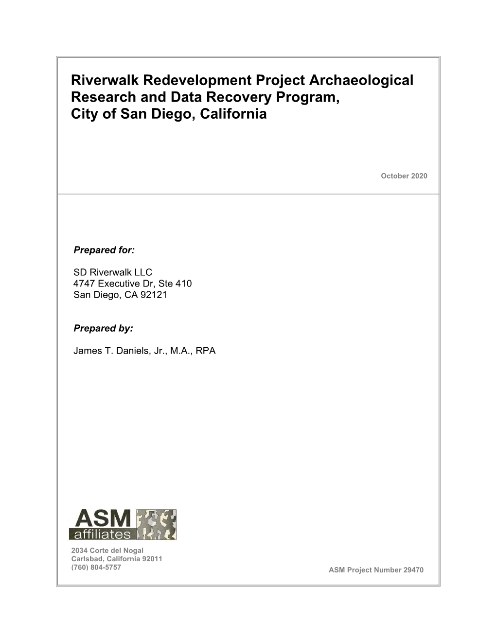Archaeological Research & Data Recovery Program