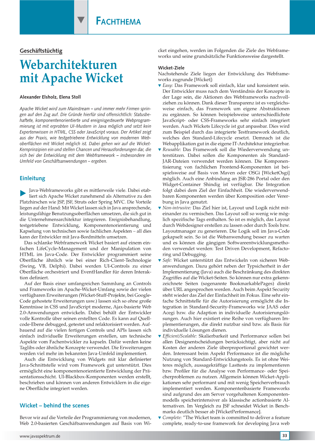 Webarchitekturen Mit Apache Wicket