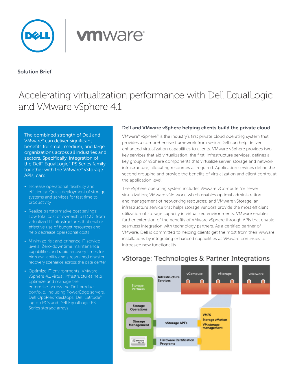 Accelerating Virtualization Performance with Dell Equallogic and Vmware Vsphere 4.1