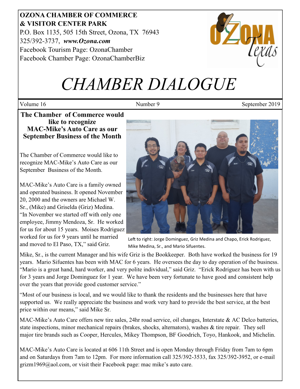 Chamber Dialogue