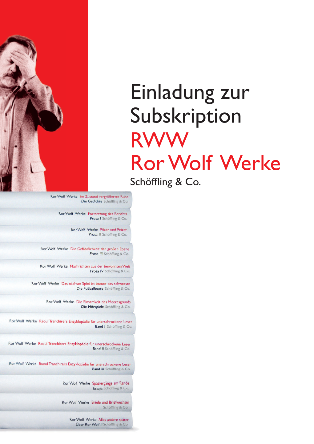 Einladung Zur Subskription RWW Ror Wolf Werke Schöfﬂ Ing & Co