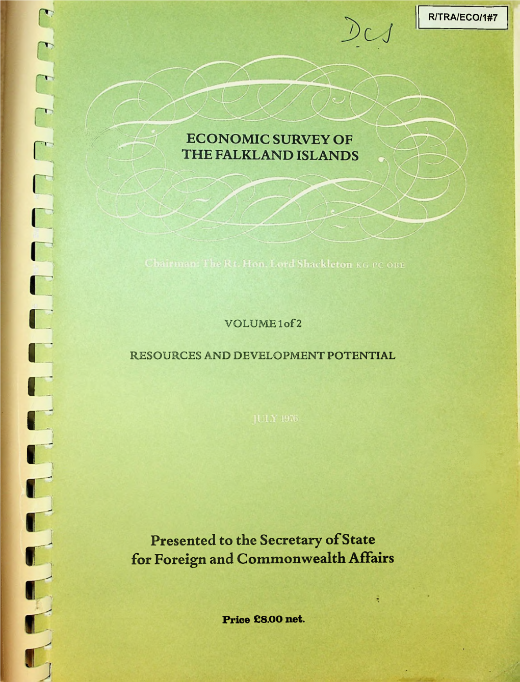R-TRA-ECO-1-7. Economic Survey of the Falkland Islands Volume 1 of 2