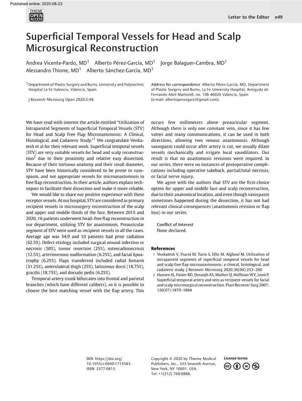 Superficial Temporal Vessels for Head and Scalp Microsurgical