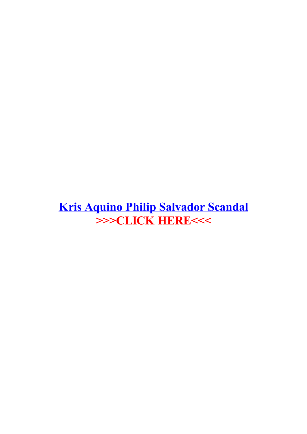 Kris Aquino Philip Salvador Scandal